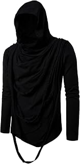 Hasagimol Men's Black Autumn Long Sleeve Pullover with Kanga Pocket Sports Hooded Pullover Colour Block Hoodie Slim Fit Pullover Modern Hooded Sweat