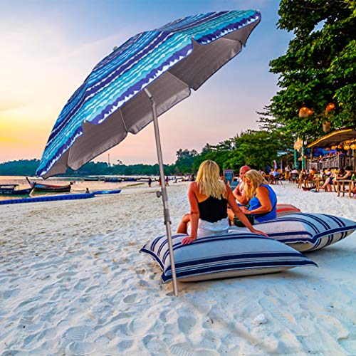 Blissun 7.2' Portable Beach Umbrella With Sand Anchor thumb #3