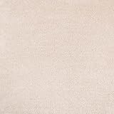 Selbstliegende Teppichfliesen weich | Velours Teppich Fliesen in Crème für Schlafzimmer und Wohnzimmer | Velour Teppichboden als Fliesen in 50x50 cm | 1 Fliesen