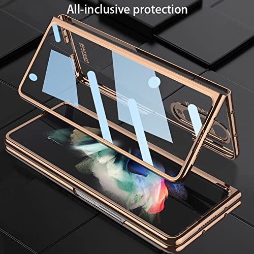 Capa de celular para Samsung Galaxy Z Fold 3 5G, capa ultrafina para celular com compartimento para