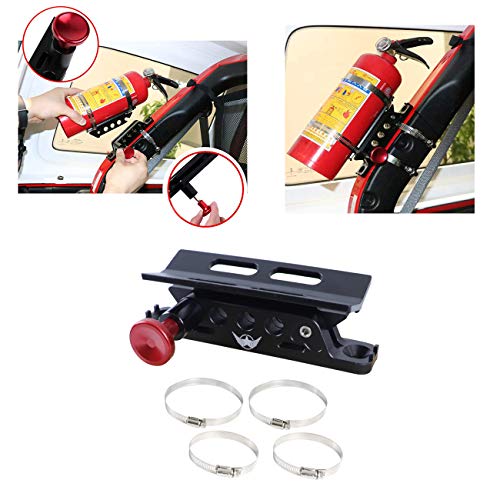 (1 Year Warranty) Universal Vehicle Quick Release Adjustable Fire Extinguisher Holder Mount For