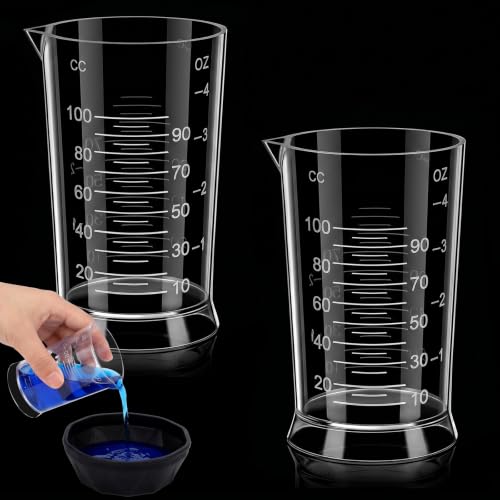2 Pack Transparent Hair Dye Measuring Cups