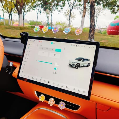 Image of Car Swinging Ornament Cute Flower Car Air Vent Clips Set,Car Accessories Essentials For Women For Cute Girl Car Interior Ornaments Car Decoration Decorative Accessories Car Gifts （8pcs）