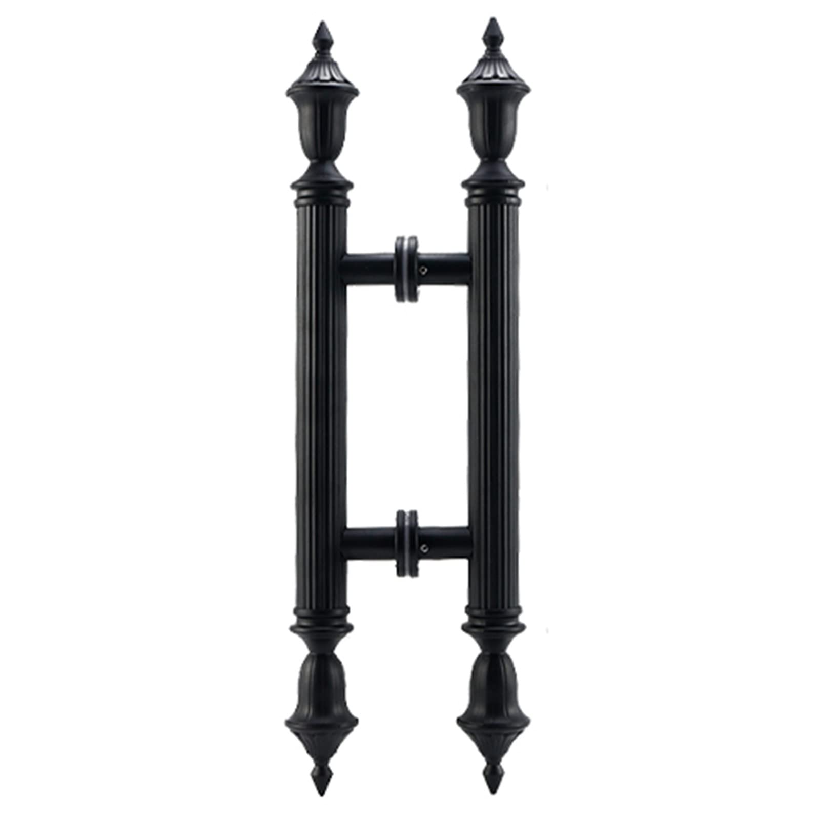 CWCQGH Door Handle Pull Push Shower Kitchen Door Pulls Classic Double Sided Push Pull Door Handle,Works as Entrance Door Handle Barn Door Pulls Garage Handle Pulls,Black#2-Length 80cm(31.5inch)