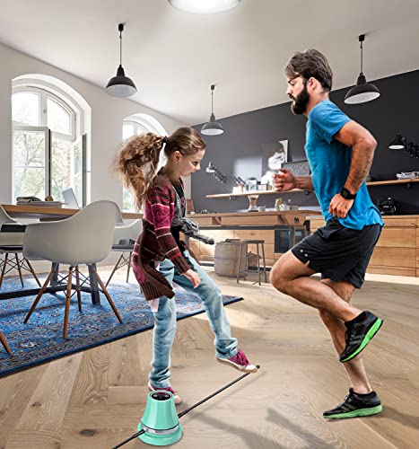 Dcmary Jump Rope Machine, Rechargeable Fitness Jump Ropes, Jumping Rope with Counter, 1-10 Speed Level Exercise Skipping Rope with Remote Control for Kids Women Men (Green) - Thumbnail 4
