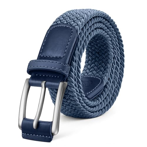 Image of BULLIANT Men's Woven Braided Stretch Web Golf Belt 1 3 /8 inch-Gift Boxed