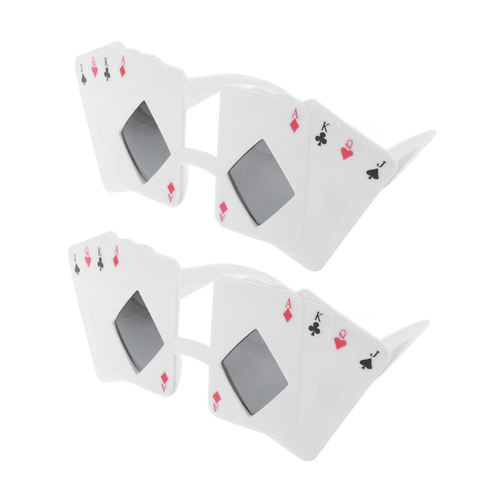 FRCOLOR 2 Pcs Poker Costumes Glasses Silly Glasses for Adults Party Favors Poker Themed Sunglasses Unique Birthday Party Supplies