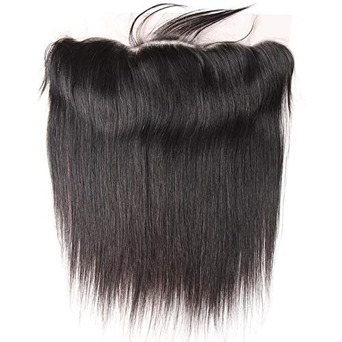 13x4 Ear to Ear Swiss Lace Frontal Closure Pre Plucked With Full Baby Hair Best 9A Brazilian Indian Virgin Hair Extensions Real Cheap Malaysian Peruvian Human Hair Silky Straight One Piece 10 Inch