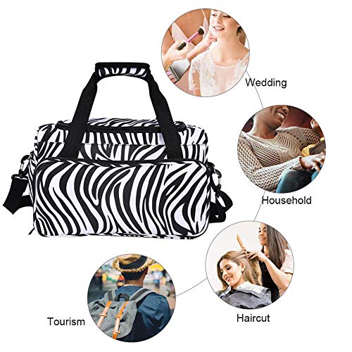 Professional Hairdressing Hair Salon Styling Tools Carry Case Bag Organizer Large Capacity Hair Stylist Cosmetic Organizer with Accessory Pockets, For both hand or shoulder carry - Travel Luggage - Thumbnail 2