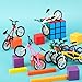 Poen 24 Pcs Kids Mini Finger Bikes Party Favors Miniature Fidget Bicycle Toy Metal Finger Bikes for Students Class Prizes Birthday Gift Goodie Bag Stuffers Carnival Prizes Christmas Stocking Fillers