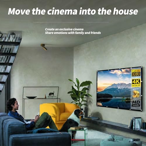 Pantalla de proyección metálica portátil anti luz para cine miniatura 4
