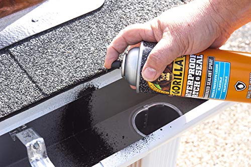 image for Gorilla Waterproof Patch & Seal Rubberized Sealant Spray, Black, 16 Ou