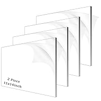 Vista 26 de 2 piezas de hojas de acrílico de 1/8" de grosor (3mm), plexiglás fundido transparente de 18” x 24” con papel protector para letreros, proyectos