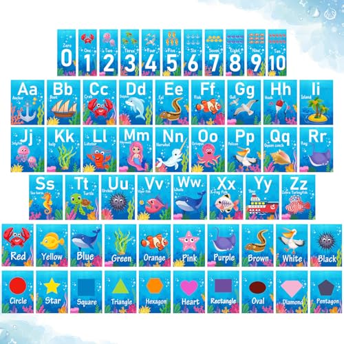 Sinload 57 Pcs Alphabet for Classroom Wall Under The Sea Bulletin Board Decorations Ocean Creatures...