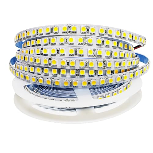 Tira de LED 24V blanca 6000K 16.4 pies 600 LEDs SMD 5050 miniatura 2