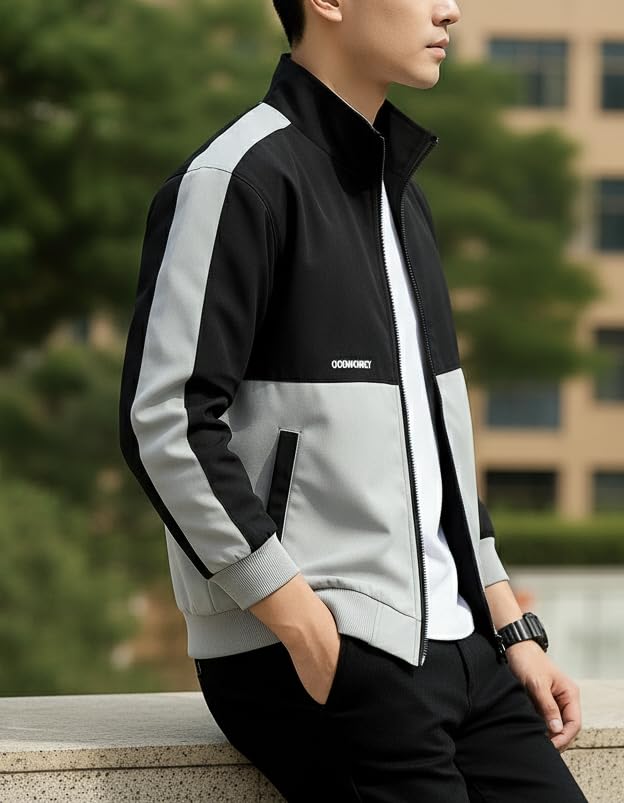Image of ODDMONKEY men jackets || bomber jacket for men || Lightweight Outwear Sportswear Bomber Jacket (JACKET-05)