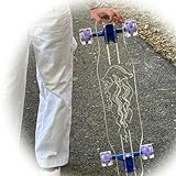 Ghost Boards 33' Skinny Cruiser - LED Glow Wheels & Non-Slip Surface | Perfect Skateboard for Kids Ages 5-12 & Adults | Durable Acrylic Build for Smooth and Stylish Rides. Design: Jelly Fish