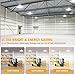JC-LGL 4 Packs LED UFO High Bay Light 200W White, 0-10V Dimmable High Bay LED Shop Lights, 5' Cable with US Plug, Hanging Hook, Safe Rope, ETL Listed for Warehouse Factory Barn Shop