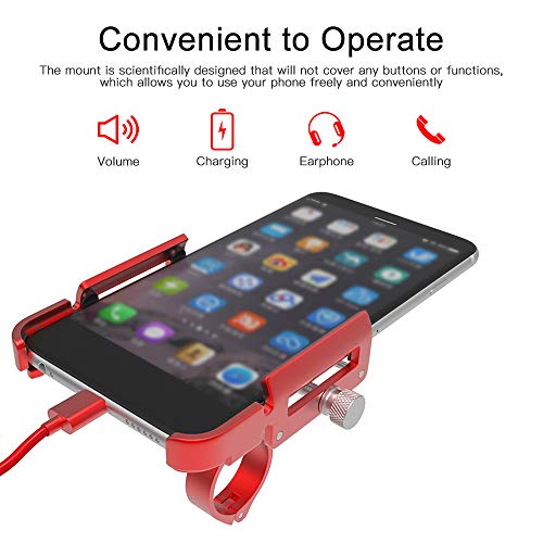 DECDEAL Suporte de telefone de bicicleta de alumínio 360 graus de rotação ajustável antiderrapante c