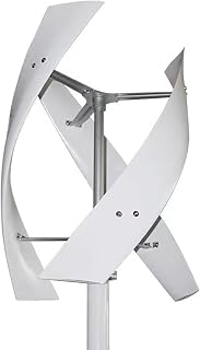 12V Windkraftanlage Generator Kit 100W/200W/300W Vertikale Windenergieanlage für Zuhause, Wohnmobil, Marine - Geräuscharmes spiralförmiges Design, 3-Blatt-Windmühle für nachhaltige Leistung