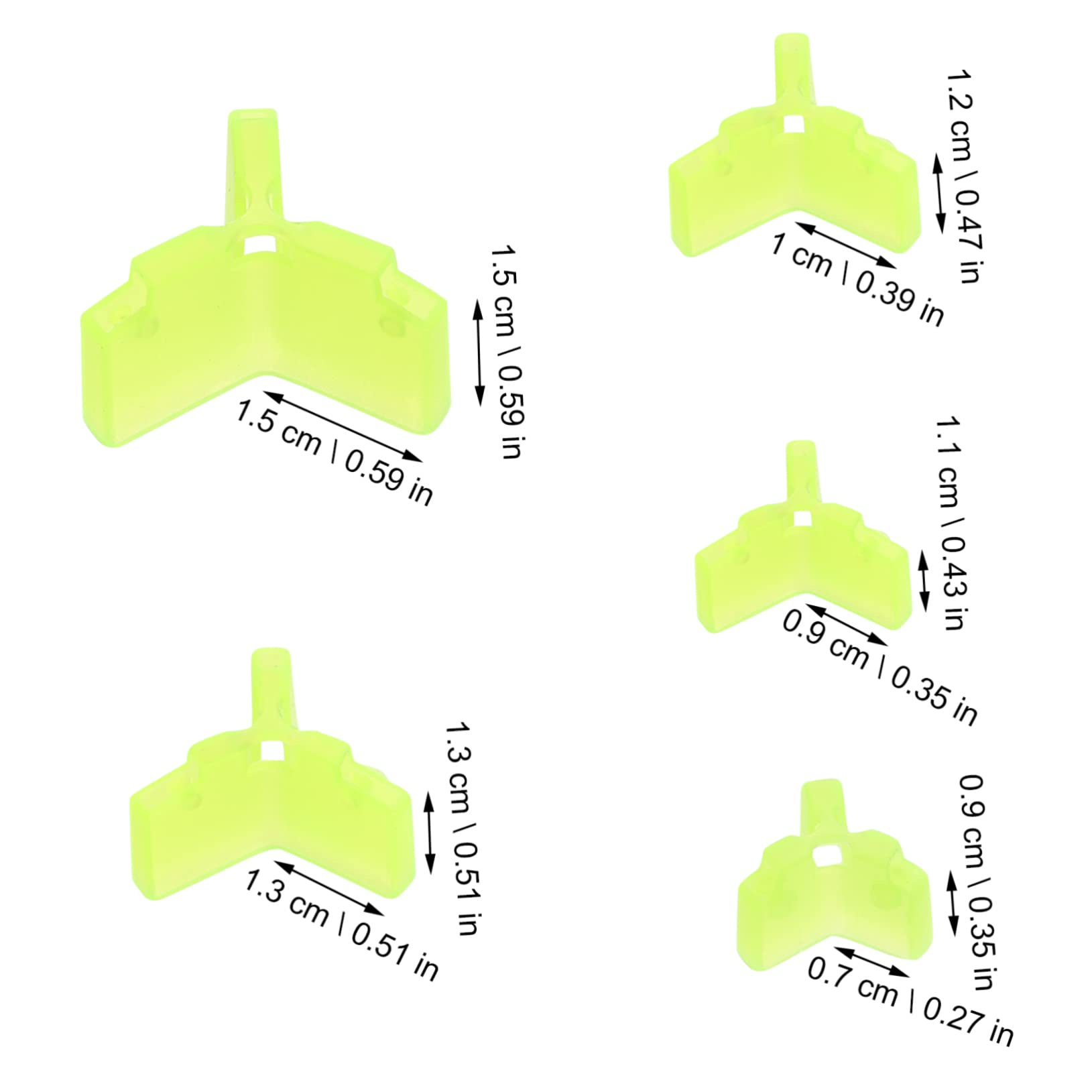 OATIPHO Lot De 100 Couvre-hameçons Triples Jaunes, Bonnet à Crochet De Sécurité Épais En Plastique, Protection Anti-Rayures, Accessoires Pêche Pour Protéger Crochets Lors De Sorties En Eau Douce