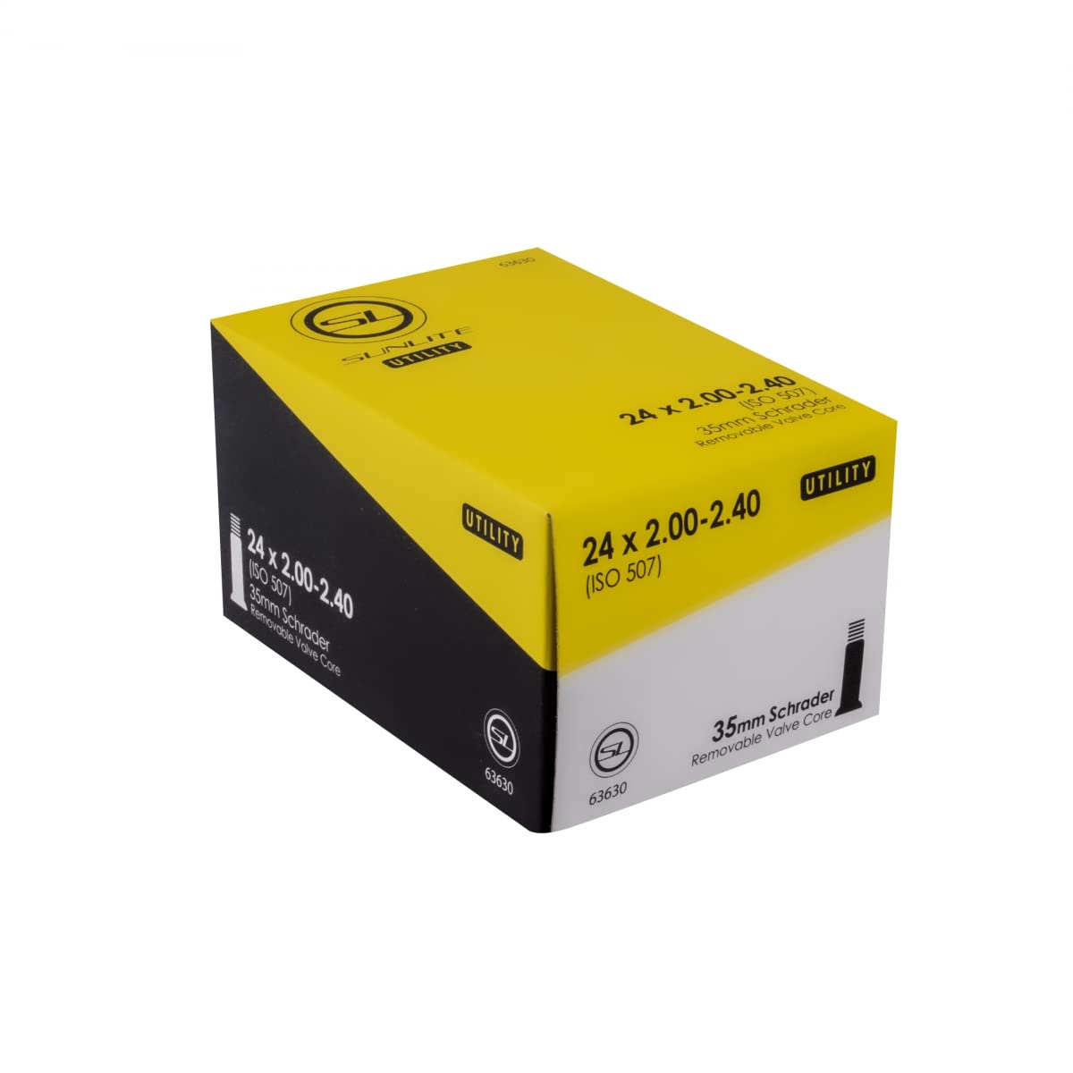 Sunlite Utili-T Standard Schrader Valve Tubes, 24 x 2.00-2.40