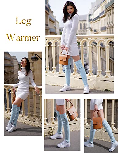 Image of v28 Women's Neon Knit Leg Warmer for 80s Party Dance Sports Yoga