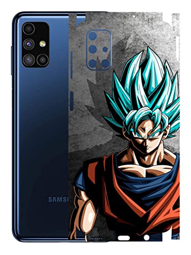 Image of AtOdds - Samsung Galaxy M51 Mobile Back Skin Rear Screen Guard Protector Film Wrap (Coverage - Back+Camera+Sides) (Goku)