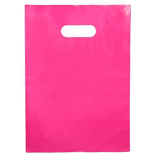 Choice Marts 100 bolsas rosadas para pequeñas empresas de 2 mil, 12 x 15 pulgadas, bolsas de mercancía gruesas y brillantes y bolsas de compras