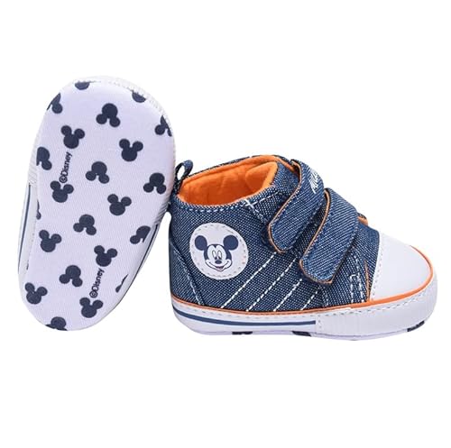 Ellepi Baby Disney Mickey Mouse Kleinkind Schuhe, Mickey Mouse Reißverschluss, 12-18 Monate