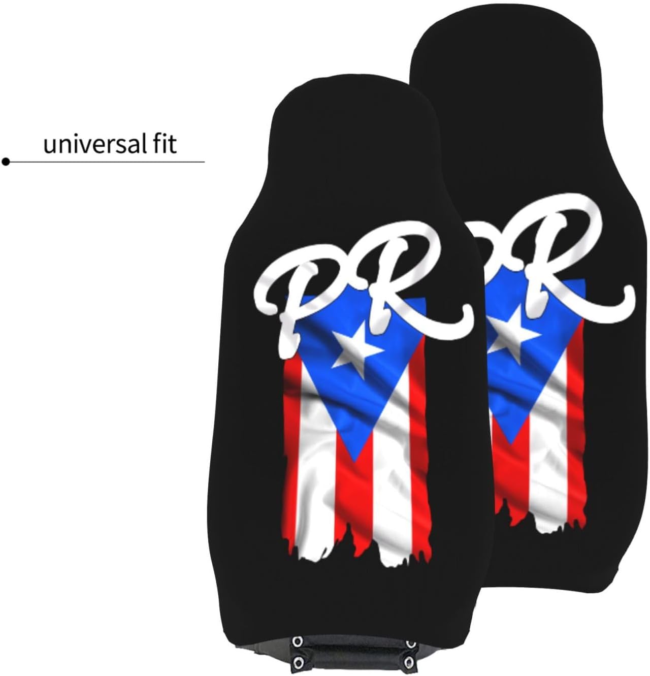 Puerto Rico Flag Pr Puerto Rican Boricua Pride 2 Car Seat Covers Front Seats-Universal Automotive Seat Covers Full Set of 2 Pcs,Fits Most Cars SUV and Truck