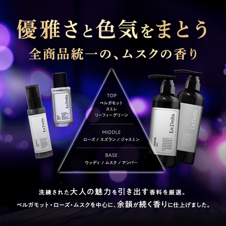 Amazon | レベルデルタ LvDelta メンズ香水 ヘアミルク シャンプー