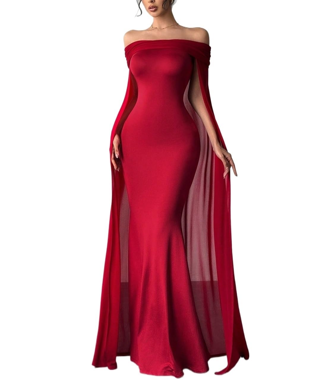 Womens Elegant Party Off Shoulder Long Cardigan Dress Winter Sweater Dresses