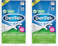 Vista 1 de DenTek Triple Clean Advanced Clean - Púas de hilo dental, sin roturas y sin triturar, 20 unidades (paquete de 2)