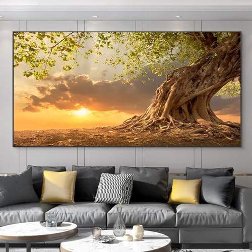 Toile d'arbre KEBIA grand format 60x120 cm sans cadre impression haute définition