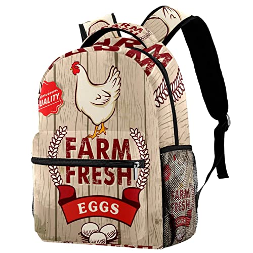 Sac à dos étudiant motif d'œufs spacieux idéal pour cours et voyages