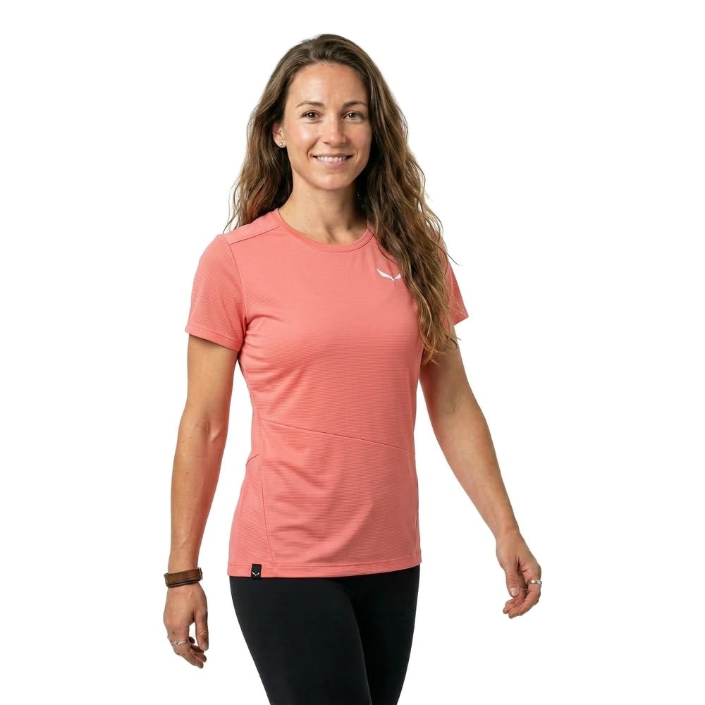 Salewa PUEZ Sporty Dry W T-shirt, 2XL, różowy (Desert Pink)