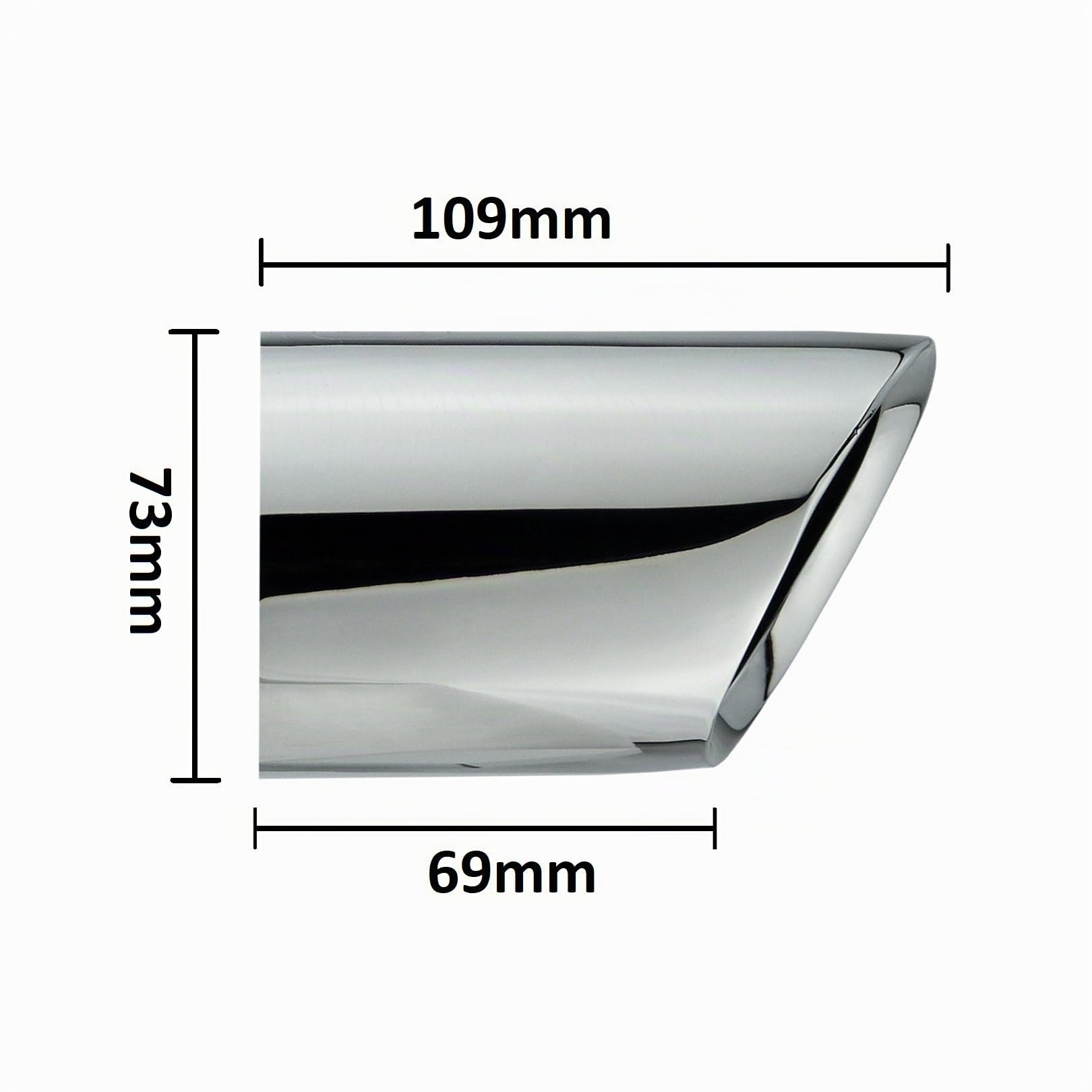 Embellecedor de Tubo de Escape Coche Cola de Escape Coche acero inoxidable espejo pulido cromo Cola Escape Coche Plug & Play - L&P A300