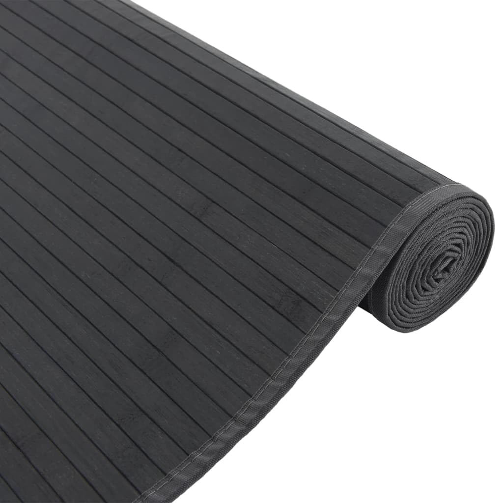Bambusteppich Rechteckig 80x200 cm Grau