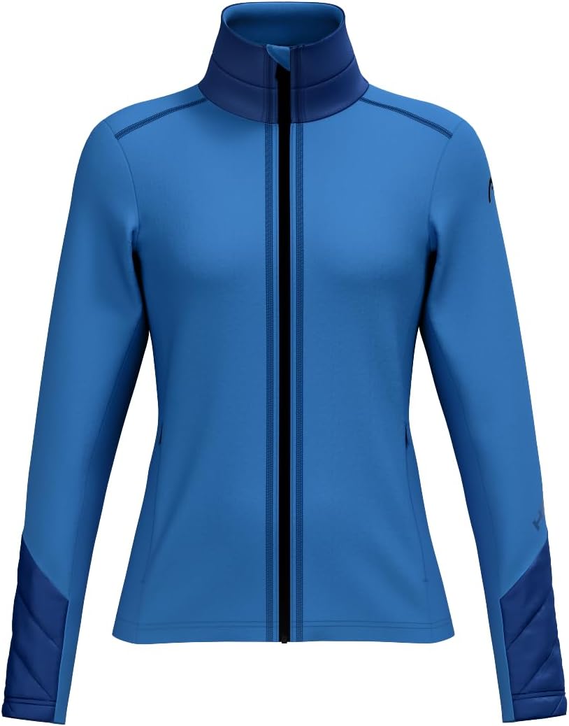 HEAD Women’s Asteria Full Zip Midlayer – Power Stretch®, Quick-Dry Performance, Stand-Up Collar