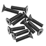 Axial AXA146 Hex Socket Flat Head Screws (10-Piece), M3x12mm, Black
