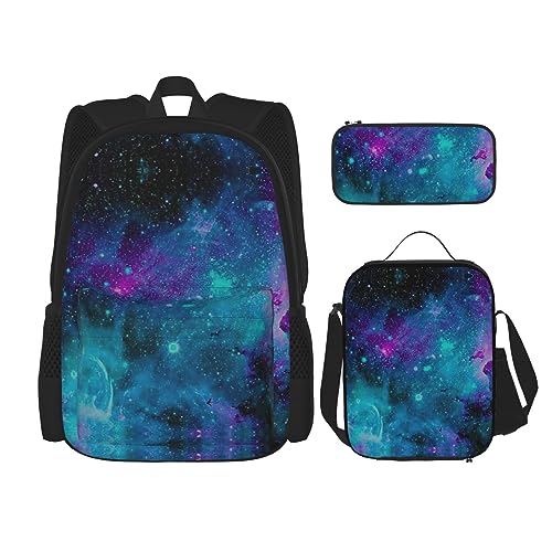 Sac à dos ciel étoilé violet KoNsev pour le collège et les sorties