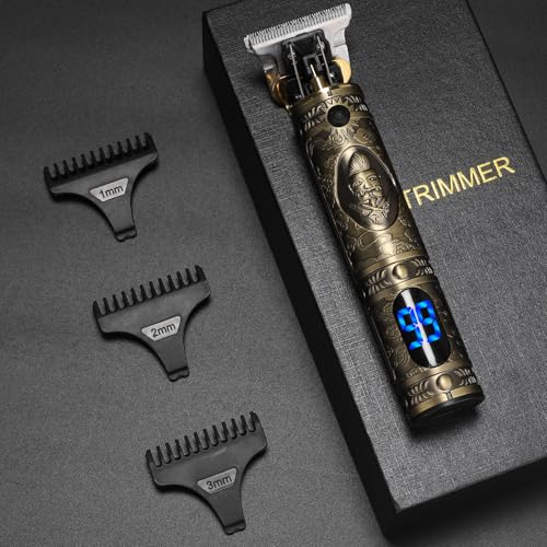 Image of Hair Clippers Men,Cordless Beard Trimmer,Professional Clippers Grooming Kit,Precision T-Blade Mens Trimmer with LED,Shavers for Men Beard Shaper,Electric Razor USB Rechargeable,Gifts for Men