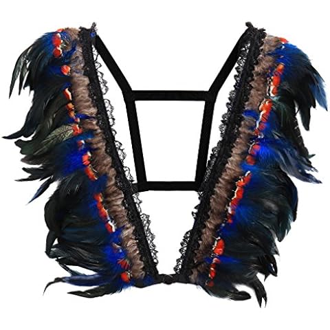 BBOHSS Plumas Arnés Sujetador Mujer Cover