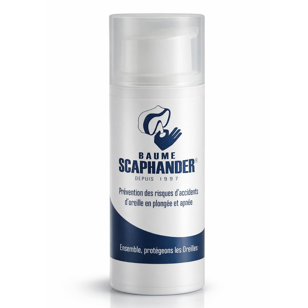 Baume Scaphander® 100mL Scaphandrier | Huiles essentielles | Pour plongeurs et apnéistes | Facilite les manœuvres d’équilibrage et prévient les risques d'accidents d'oreilles | 36 mois de conservation