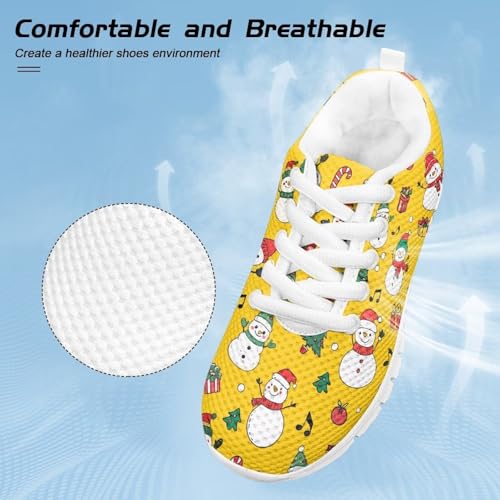 Christmas Children's Running Shoes Lightweight Sports Tennis Shoes for Boys Girls Breathable Mesh Fashion Sneaker for Little Kid Size11-13/ Big Kids Size1-53