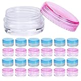 Conception étanche et stable : ces pots d’échantillons cosmétiques en plastique sont munis de couvercles, évitant ainsi les fuites et protégeant vos crèmes, lotions et sérums à la maison comme en voyage. flacon de crème pour les yeux vide, pots de voyage pour crèmes