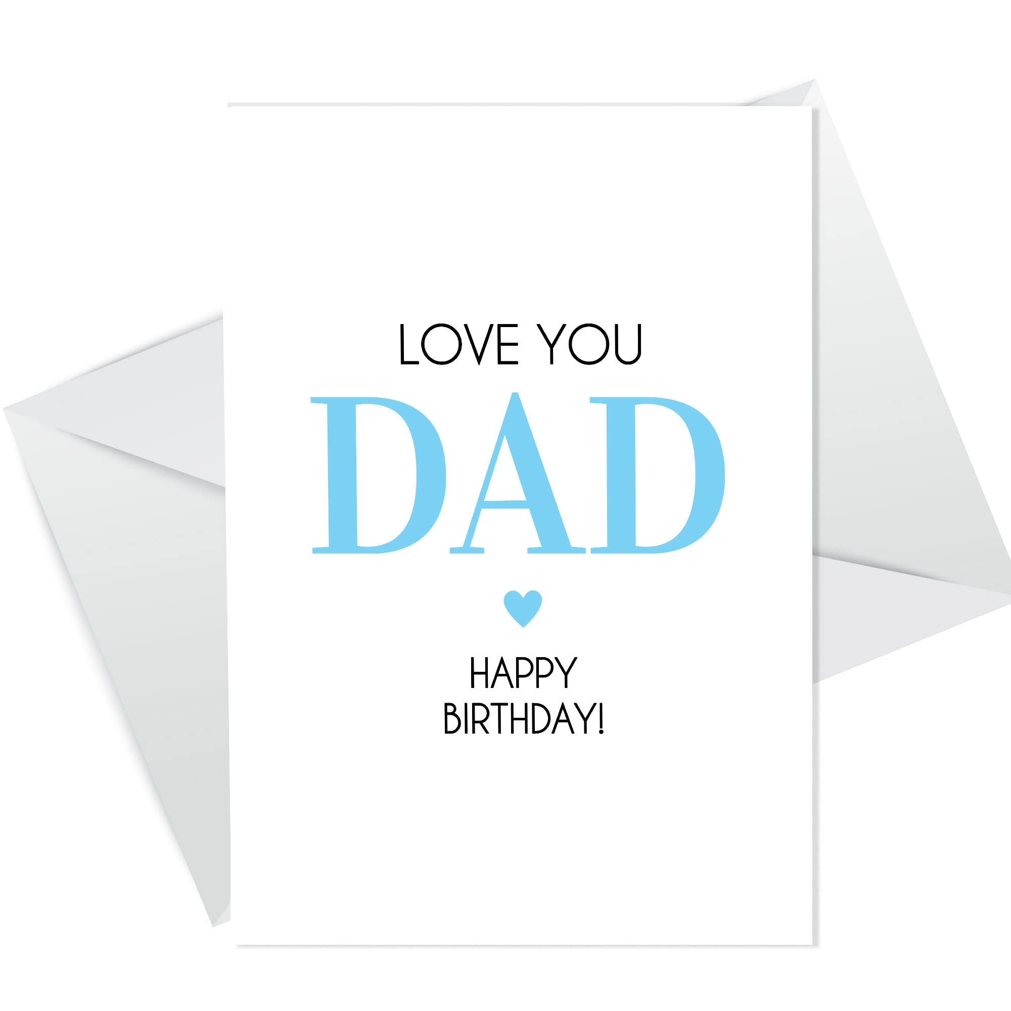 RED OCEAN Birthday Cards For Dad Love You Dad Card From Daughter Son Cute Birthday Card For Him