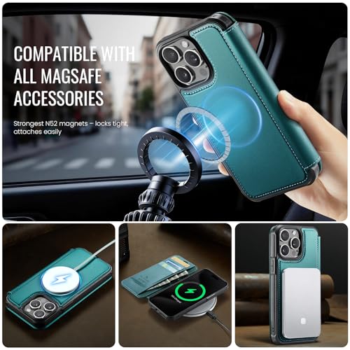 PlusnapX for iPhone 13 Pro Max Slim Wallet Case Wireless Charging Bluegreen by PlusnapX - Used condition - Image 3