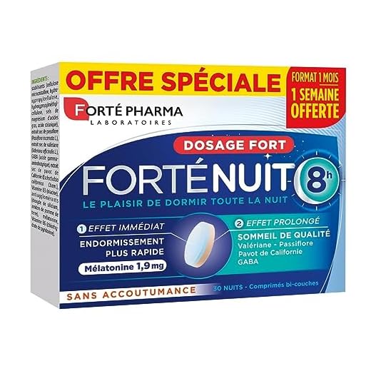 Forté Pharma Forté Nuit 8h Complément Alimentaire Sommeil 30 Comprimés